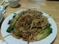 Shredded pork chow mein