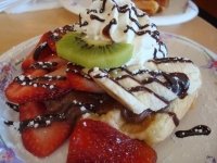 Strawberry Banana Nutella Waffle